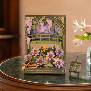 3D Wooden Puzzle with LED Light Flower Model Kit